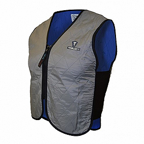 A cooling vest that works with evaporation.